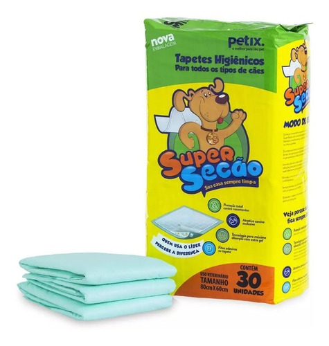Tapete Higiênico Para Cães 80x60 Super Seção Pet