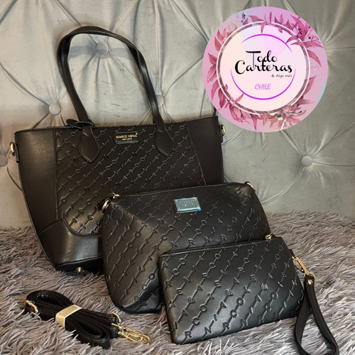 Hermosas Carteras En Set De 3 Piezas, Cuero Pu