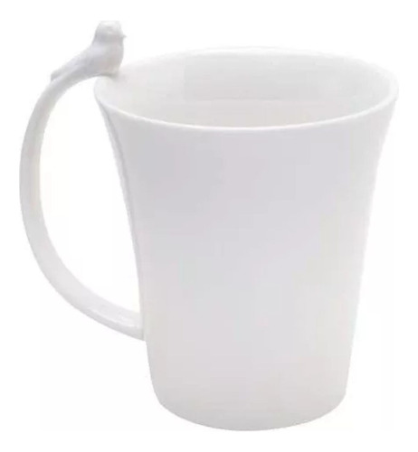 Caneca Porcelana Wolff Birds Branco Passarinho, 350 Ml