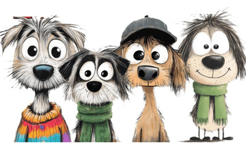 Imágenes Digitales Perros Perritos Whimsical 116799586