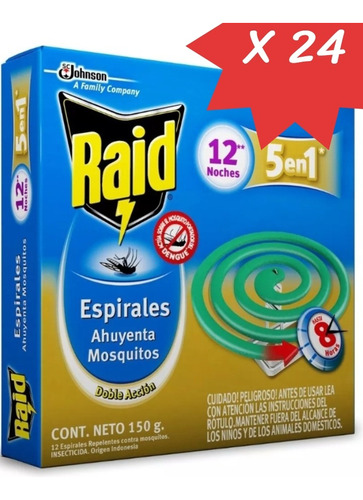 Espirales Raid 288 Unid 24 Cajas De 12 C/u. Venc. 2026