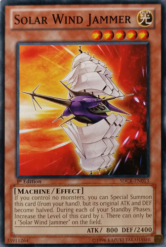 Yugioh! Solar Wind Jammer Sdcr-en013 Common 1st