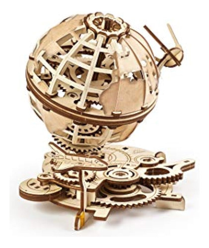 Ugears Globe - Rompecabezas Educativo De Madera, Modelo Mecá