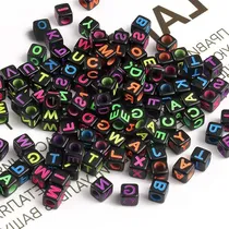 Comprar Cuentas Letras Negras Hacer Pulseras Y Collares Abalorios