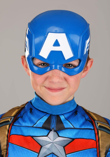 Marvel Disfraz De Lujo De Capitán América Para Niños, Disfra