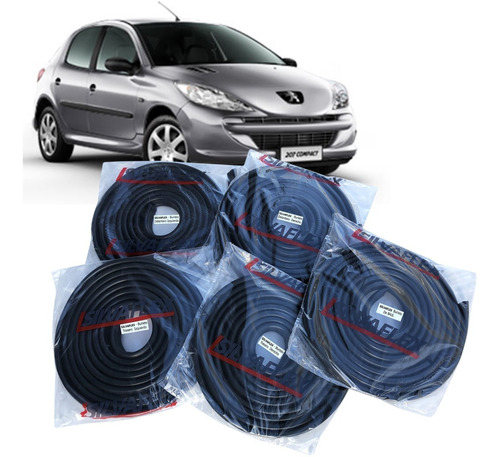 Peugeot  207 5p Burletes De 4 Puertas +baul Kit X5 Silvaflex