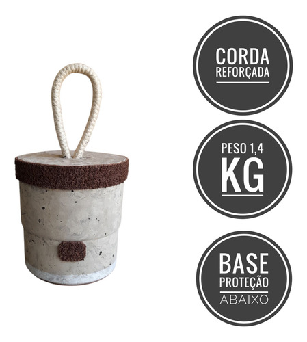 Kit 3 Peso De Porta Calço Redondo - Estilo Único