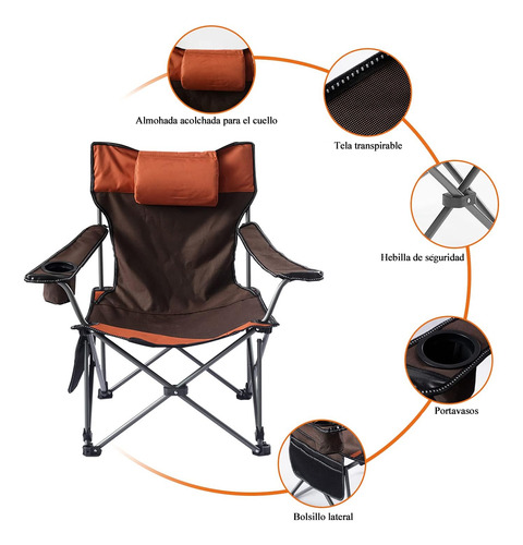 Silla De Playa Plegable Para Descanso Con Bolsa Reforzada