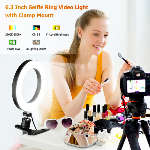 Anillo De Luz Para Selfies Con Trípode, 3 Colores Y 11 Punto