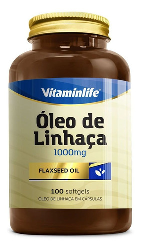 Flaxseed Oil Óleo De Linhaça - 1000mg 100 Cáps Vitaminlife