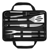 Comprar Kit Parrilla 5 Piezas Set Asador Acero Inoxidable Estuche