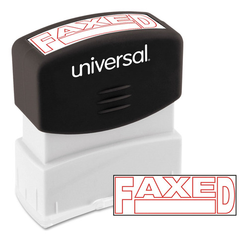 Universal Unv10054 Sello Mensaje Fax Preentintado Tinta Roja