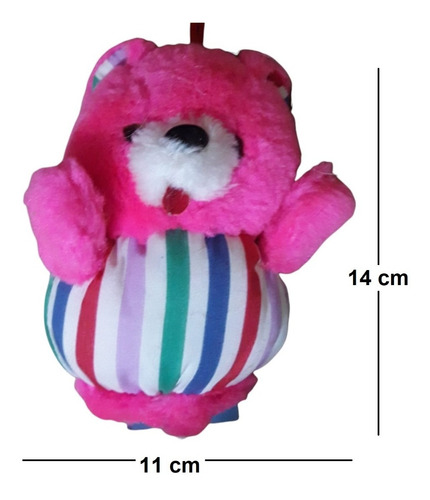 Peluche Osito Rosa Oso 14 Cm Blandito