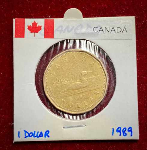 Moneda 1 Dólar Canadá 1989 Km 157 Pato Elizabeth 2