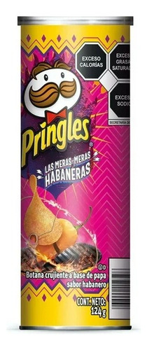 5 Pza Papas Pringles Sabor Habanero 124 G