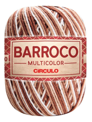 Barbante Barroco Multicolor 6 Fios 400gr Linha De Crochê Cor Caravela