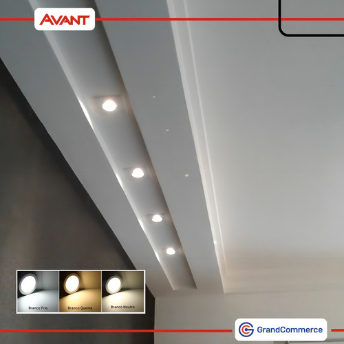 Kit 10 Spot Led 5w Quadrado Embutir 4000k Branco Avant Cor Branco Neutro 127/220V