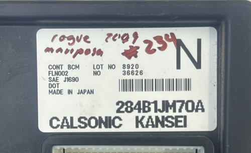 Módulo De Carrocería Bcm Body Nissan Rogue 2009 284b1jm70a (Usado)