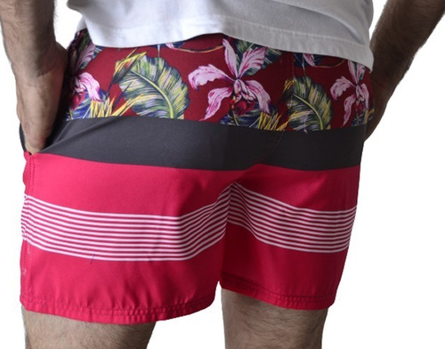 Imagen 2 de 10 de Short De Baño Malla De Hombre Floreada Flores The Big Shop