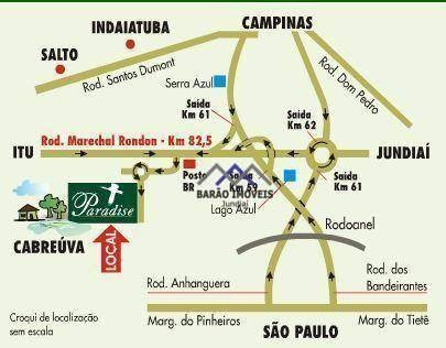 Terreno À Venda, 1051 M² Por R$ 264.000,00 - Cabreúva - Cabreúva/sp - Te0347