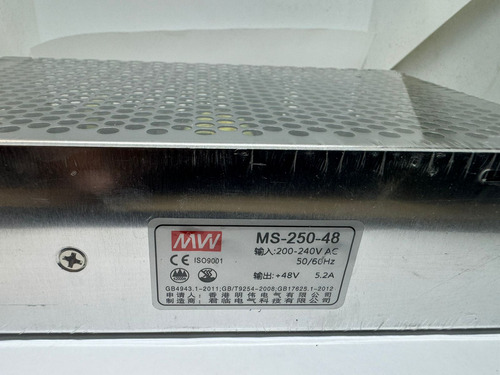 Fuente De Poder Mean Well Input 200v-240 Output 48v 5.2amps