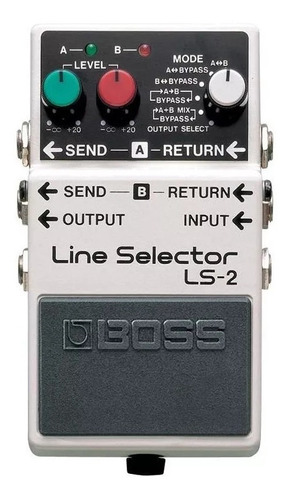 Guitarra Boss Pedal Ls-2, selector de líneas A/b Box Loop Ls2, color blanco