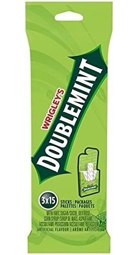 Chicle - Doublemint De Wrigley - (paquete De 3) 15 Barras Po