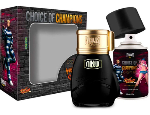 Kit Perfume Everlast Street Fighter Metro City Com Deo Spray