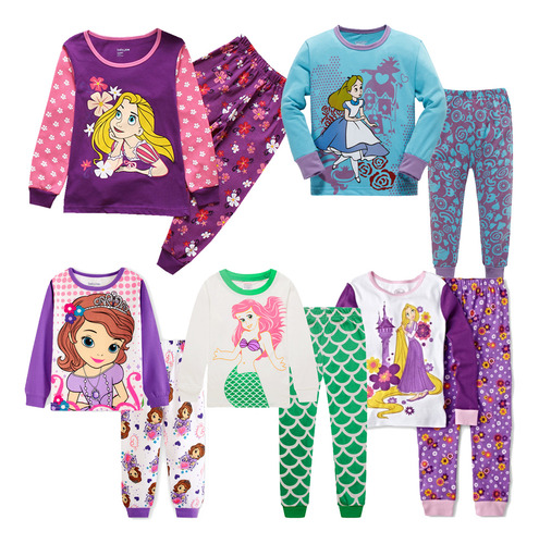 Conjuntos De Ropa De Dormir Para Niñas De Primavera Y Otoño