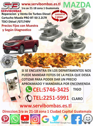 Turbo Mazda Bt-50 Pro 2.2 Y 3.2 Venta Y Reparacion Guatemala