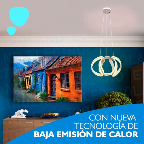 Imagen 8 de 10 de Lampara Led Diseño Elegante Colgante Led 120w Calida / Fria