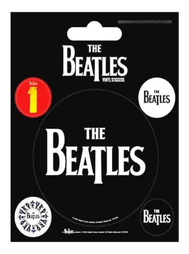 Lote De 50 Stickers The Beatles Black Para Regalos