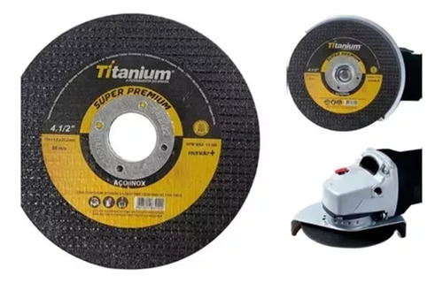 Disco De Corte Fino 4.1/2 115x1x22.2m 80m/s 25un - Titanium