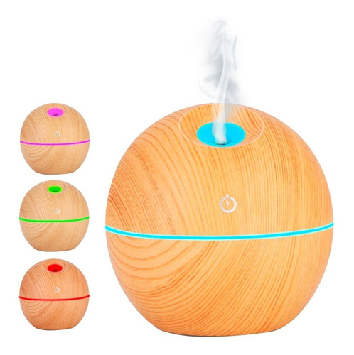 Humidificador Simil Madera Aromatizador De Aire Difusor