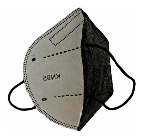 Imagen 3 de 6 de Pack X 10 Barbijo Kn95 Negro Anmat Mascarilla Profesional