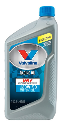 Valvoline Vr1 Racing 20w-50 Aceite De Motor, 1 Cuarto (paque
