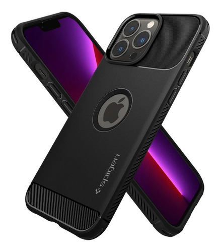 Imagem 5 de 8 de Capa Original Spigen iPhone 13 Pro Max Rugged Armor Black