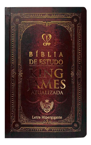 Bíblia De Estudo King James Atualizada Letra Hipergigante Capa Dura Vermelha Antiga, De King James Atualizada. Editora Cpp, Capa Dura Em Português