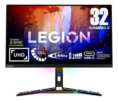 Monitor Lenovo 32 Uhd 4k Ips 144hz 0.2ms Gsync Fsync Usb-c