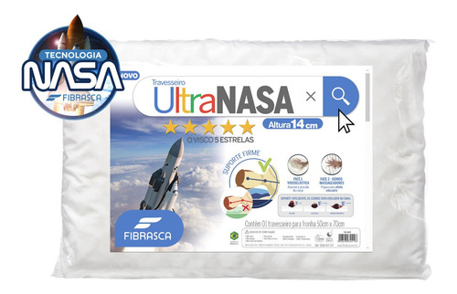Travesseiro Ultra Nasa - Para Fronha 50x70 - Fibrasca