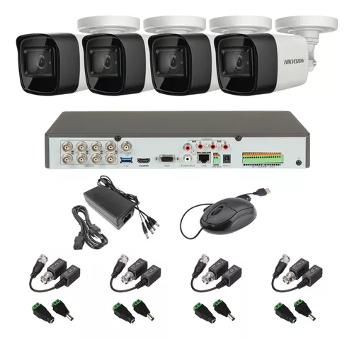 Kit Videovigilancia 8ch 4 Cámaras 8mp (4k) Baluns