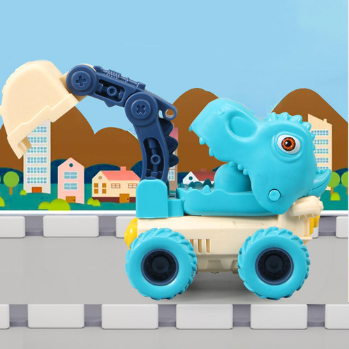 Tire Hacia Atrás Dinosaurio Camión Ingeniería Azul