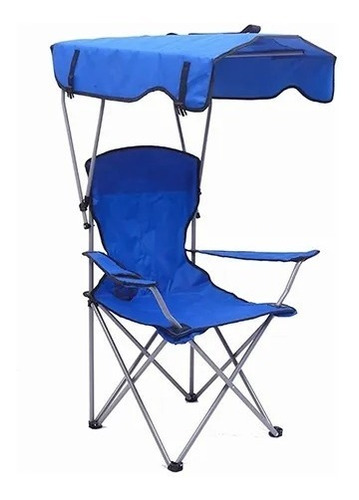 Silla De Camping Con Posabrazos Y Toldo Impermeable Oferta