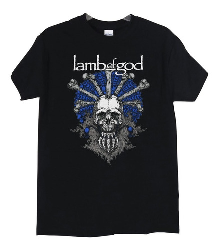 Polera Lamb Of God Bearded Skull Metal Abominatron