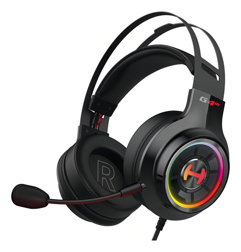 Fones de ouvido para jogos Edifier G4 Te 7.1 Usb Rgb Sound, cor preta