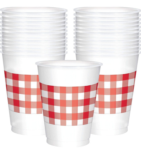 Vasos De Plástico Para Fiestas De Picnic - 16 Oz. (paquete D