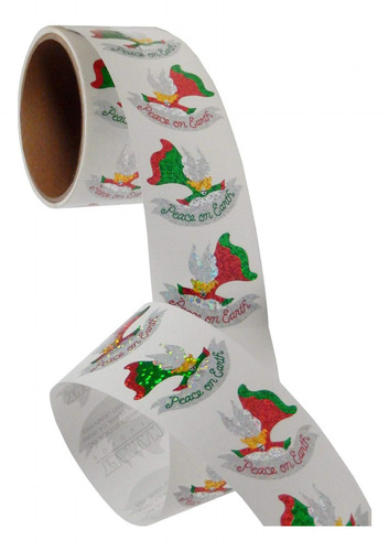 Pegatinas Prismáticas Navideñas Jillson & Roberts Angel, 4,4