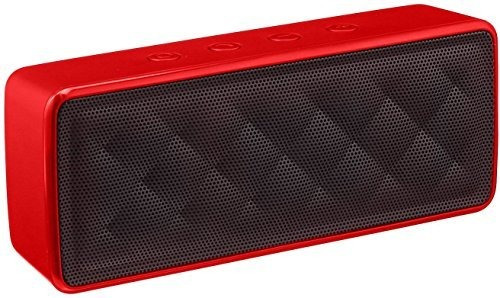 Altavoz Portatil Con Bluetooth Amazonbasics Rojo