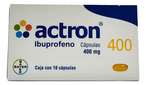 Actron (ibuprofeno) 400 Mg. Caja Con 10 Capsulas. Bayer.
