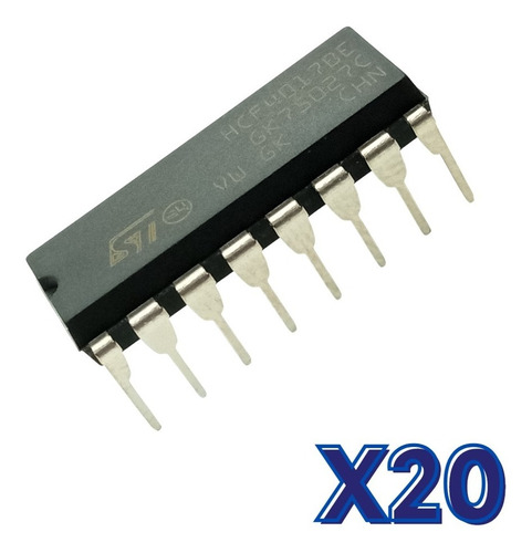  Kit 20 Compuerta Cmos  Hcf4017be O Cd4017